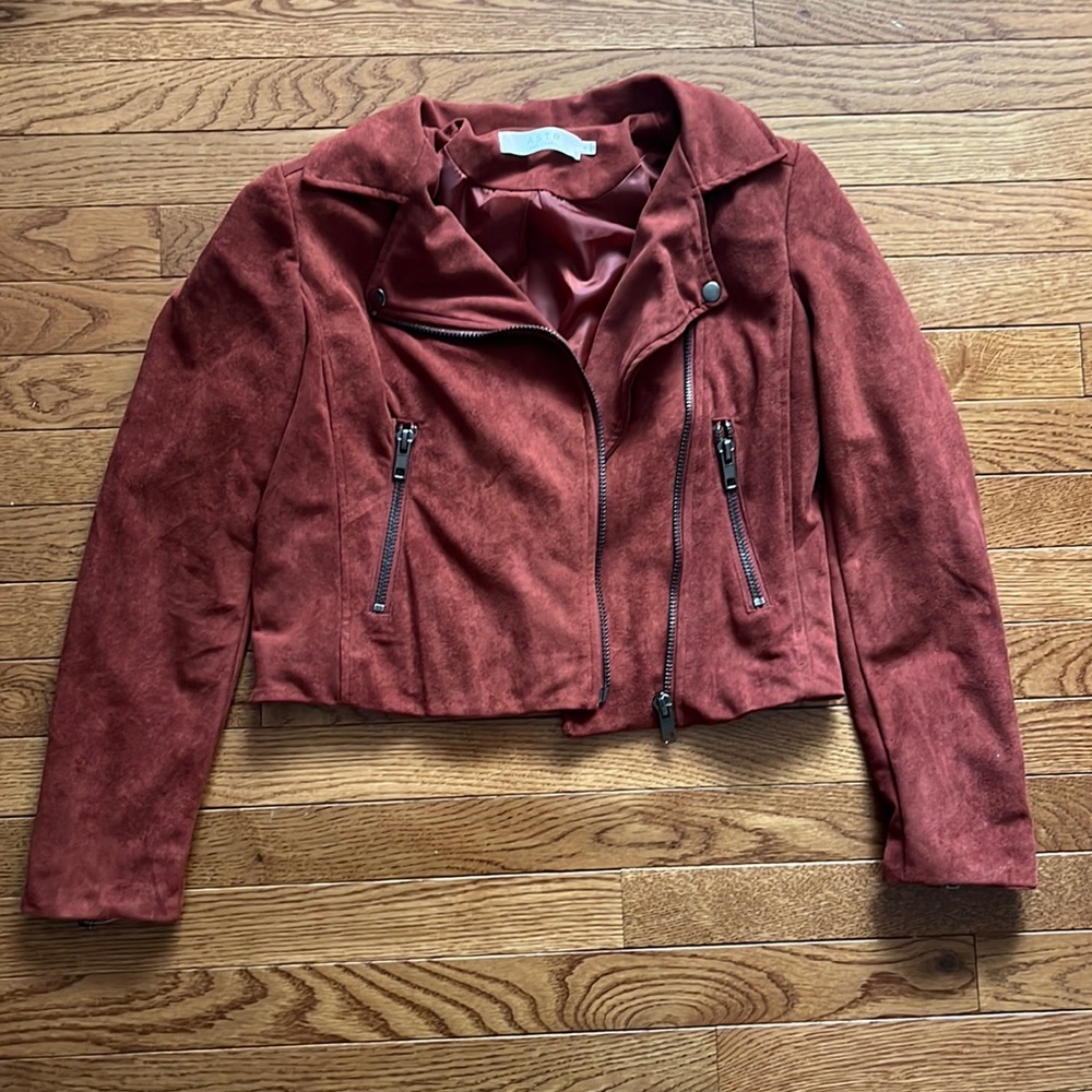 ASTR suede moto style jacket